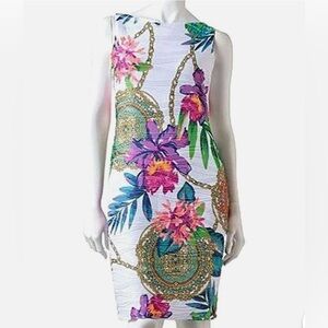 Gorgeous floral Jennifer Lopez bodycon dress